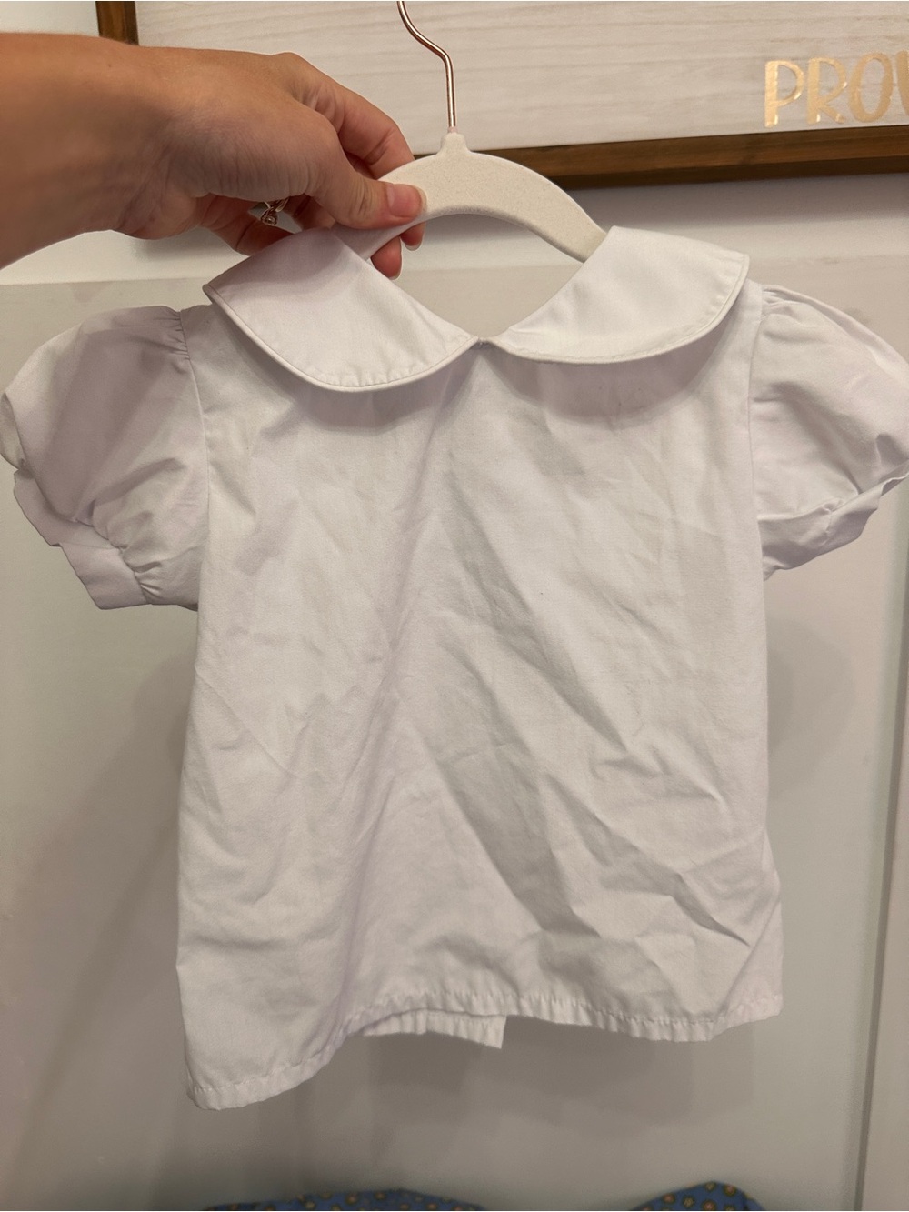 Classic White Peter Pan Collar Girls' Top